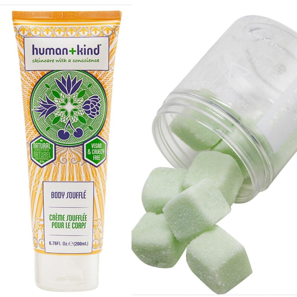 Human Kind Body lotion and Harper Ari sugar cubes